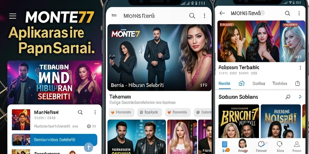 Antarmuka user-friendly MONTE77 yang menarik untuk berita hiburan.