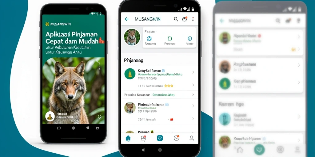 Tampilan antarmuka aplikasi MUSANGWIN yang user-friendly untuk pinjaman.
