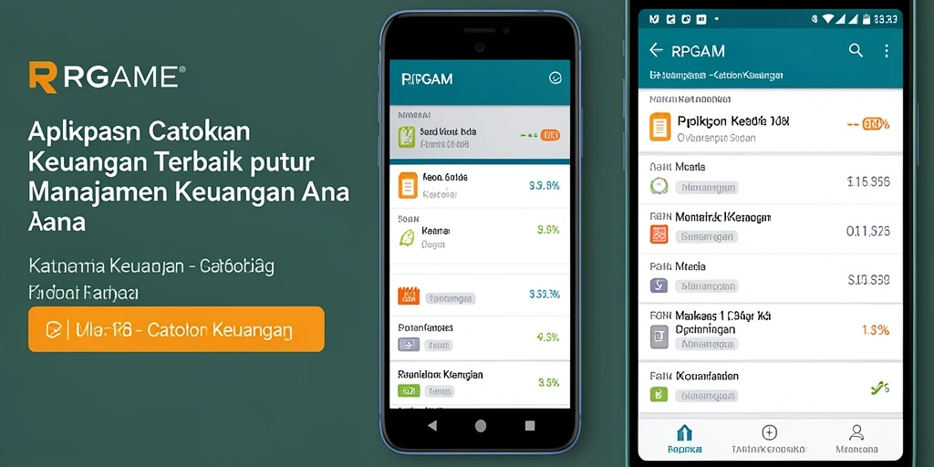 Tampilan antarmuka RPGAME yang ramah pengguna untuk Catatan Keuangan.