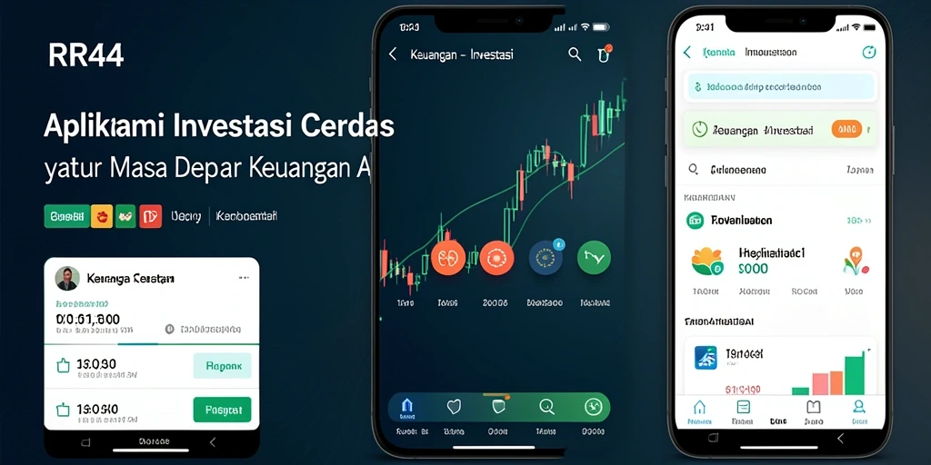 Antarmuka aplikasi RR44 dengan fitur investasi lengkap dan mudah digunakan.